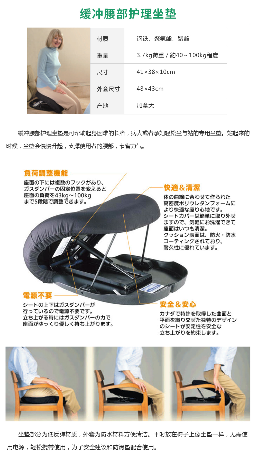 緩衝腰部護理（lǐ）坐墊(1)